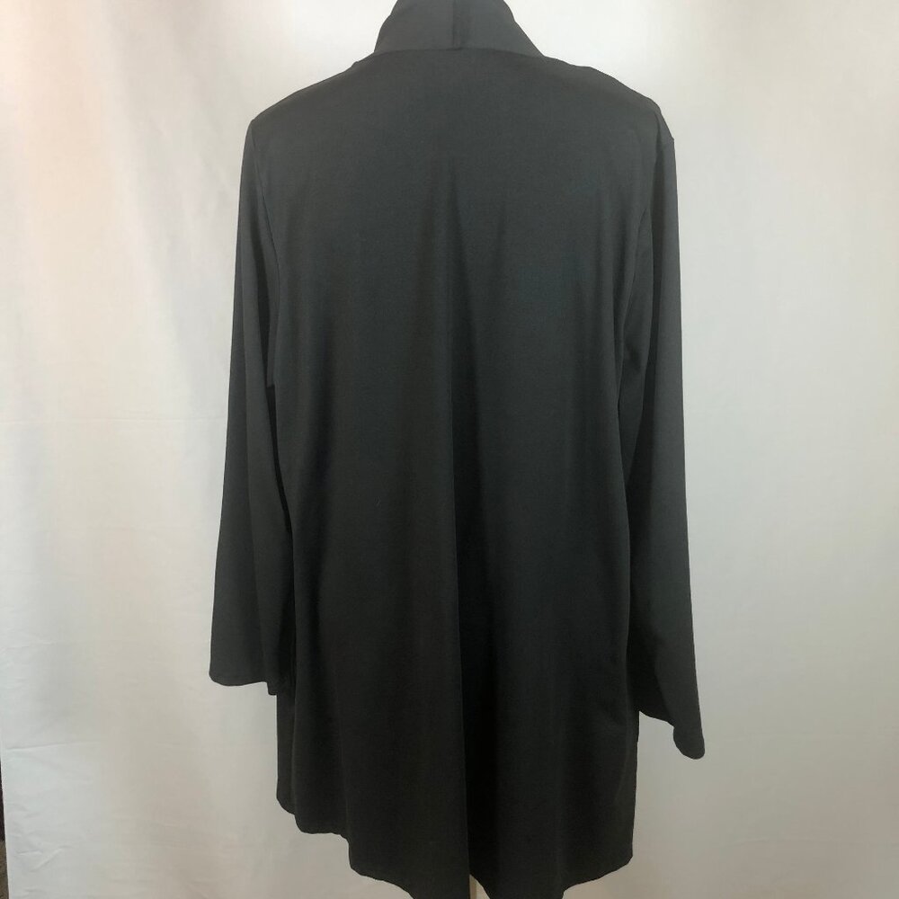 🖤 Elegant Black Soft-Drape Open Front Jacket — F… - image 6